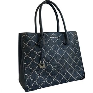 Michael Kors Black Tote with Silver Studs EUC